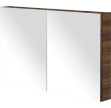 Spiegelkast met twee deuren en houtstructuur