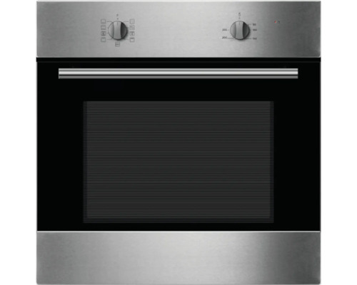 Roestvrijstalen inbouwoven met bedieningselementen en kijkvenster