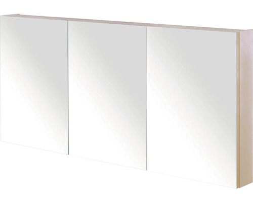 SANOX Spiegelkast met drie deuren enkelzijdig 140x65x13 cm peach Spiegelkast met drie deuren voor de badkamer