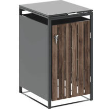 Afvalbakombouw met afsluitbare houten deur