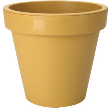 Gele bloempot van kunststof