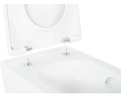 Detailopname van een toilet met open toiletdeksel