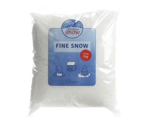 Kunstsneeuw 2 kg Fijne sneeuw in een verpakking voor kerstdecoratie