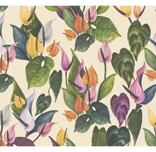 Vinyl met patroon met bloem- en plantmotieven