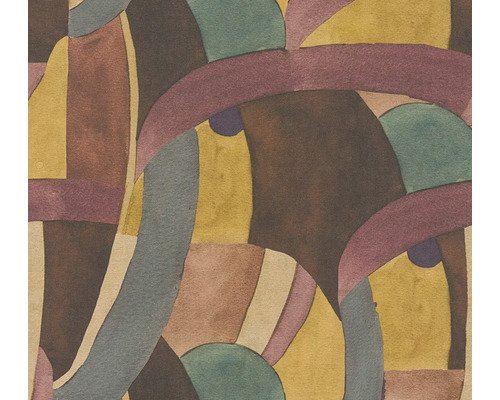 A.S. CRÉATION Vliesbehang 78214-1 Anna d´Andrea geometrisch rood bruin geel groen Abstract geometrisch patroon behang