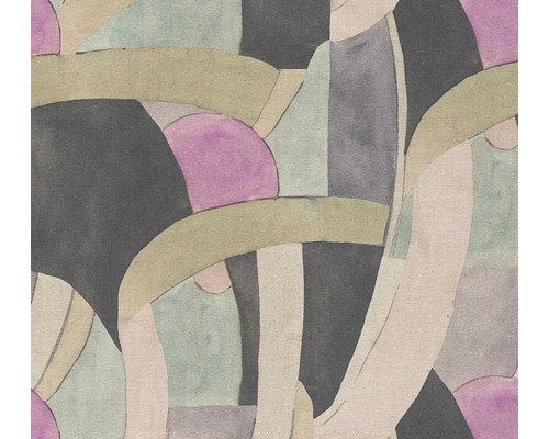 A.S. CRÉATION Vliesbehang 78214-2 Anna d´Andrea abstract geometrisch grafisch roze lichtroze zwart beige Abstract patroon met geometrische vormen voor wanddecoratie