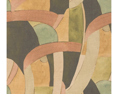 A.S. CRÉATION Vliesbehang 78214-3 Anna d´Andrea geometrisch beige groen Behang met abstract patroon van geometrische vormen