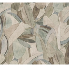 Behang met bladmotief