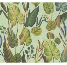 Behang met bladerenpatroon