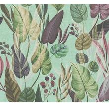 Behang met bladeren en plantenpatroon