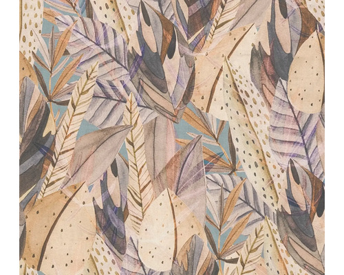 A.S. CRÉATION Vliesbehang 78220-2 Anna d´Andrea bladeren jungle blauw bruin beige paars Patroon met bladeren