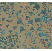 Behang met bladerpatroon