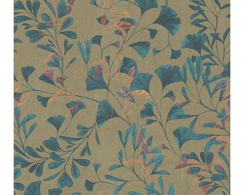 A.S. CRÉATION Vliesbehang 78223-2 Anna d´Andrea bladeren bloemen bruin blauw oranje Behang met bladerpatroon