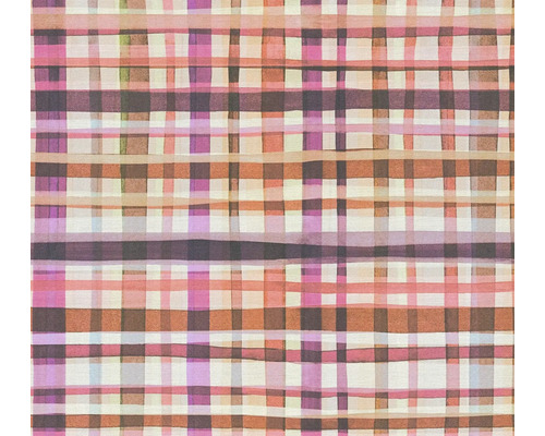 A.S. CRÉATION Vliesbehang 78224-1 Anna d´Andrea geometrisch roze paars Textielstof met ruitpatroon