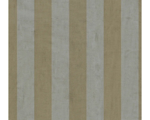 A.S. CRÉATION Vliesbehang 78226-2 Anna d´Andrea strepen blauw bruin grijs Behang met textielpatroon en strepen