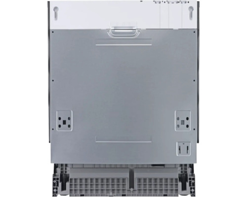 Achterkant van een vaatwasser voor informatie over aansluitingen en installatie.