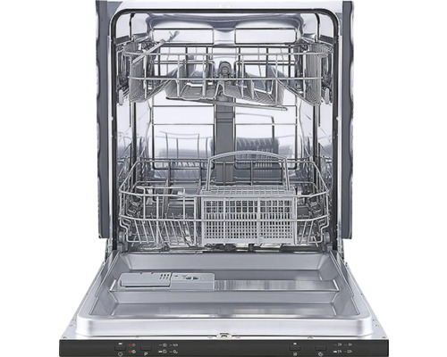 Open vaatwasser met twee spoelbakken