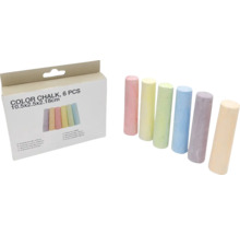 Kleurkrijt, 6 stuks, met verpakking