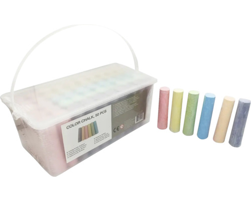 Stoepkrijt gekleurd 50 stuks Krijt doos met 50 stuks straatkrijt