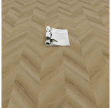 Vloerbedekking met visgraatmotief en tijdschrift