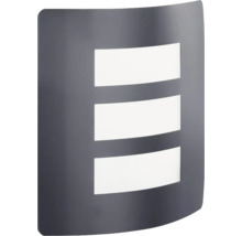 Grijze wandlamp met drie horizontale lichtopeningen