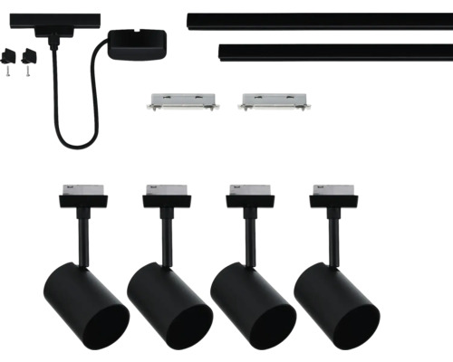 Railspotset met rails, verbindingsstukken en montageaccessoires