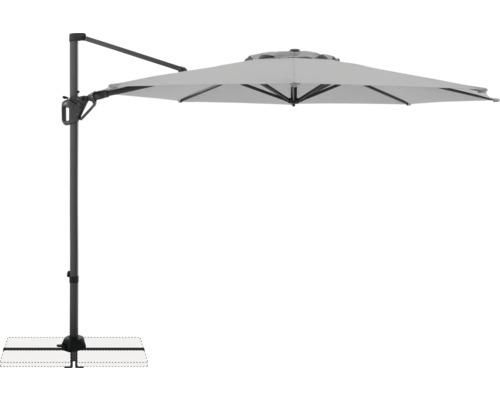 DOPPLER Parasol Life grijs Ø 310 cm Vrijhangende parasol met voet