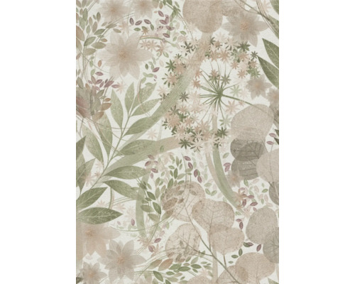 ERISMANN Vliesbehang 10506-05 Secret Garden bloemen lichtroze Behang met blad- en bloemmotief