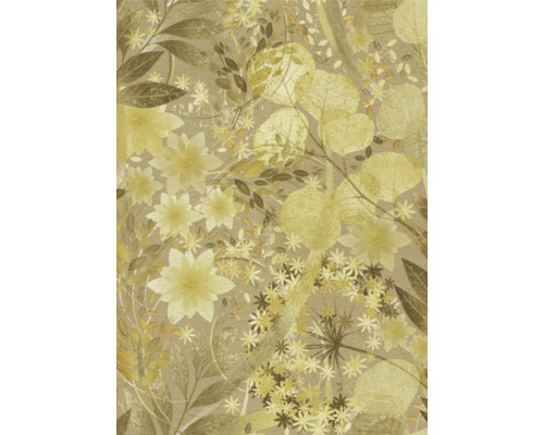 ERISMANN Vliesbehang 10506-20 Secret Garden bloemen beige Behang met bloemmotief van bladeren en bloemen