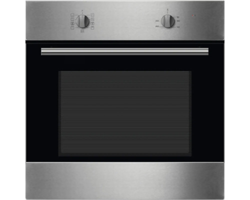 Roestvrijstalen inbouwoven met temperatuurregelaar en functiekeuzeschakelaar