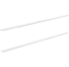 Twee witte LAUFEN badmeubelgrepen