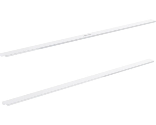 Twee witte LAUFEN badmeubelgrepen