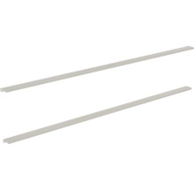 Twee witte kunststof lijsten