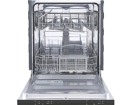 Geopende vaatwasser met uittrekbare rekken