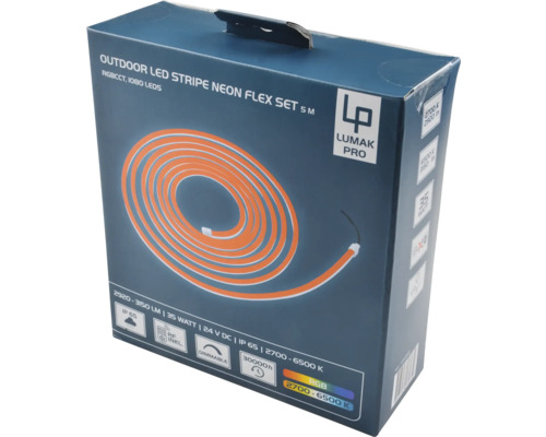 Lumak Pro Outdoor LED Stripe Neon Flex Set 5 meter verpakking
