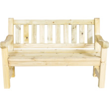 Houten tuinbank met armleuningen