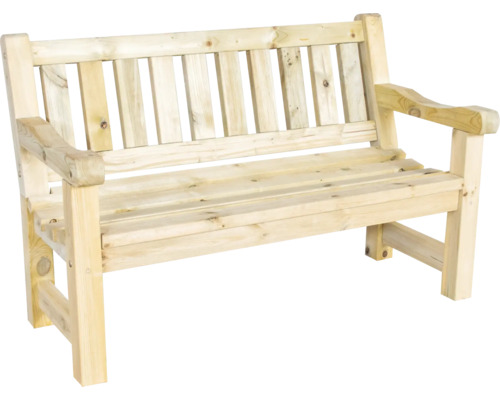 Houten tuinbank met armleuningen