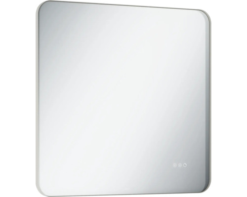 LAUFEN Badkamerspiegel met verlichting Lida fume 80 x 80 cm Vierkante spiegel met afgeronde hoeken