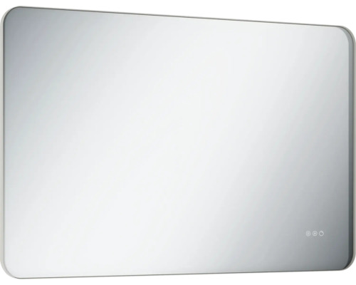 LAUFEN Badkamerspiegel met verlichting Lida fume 120 x 80 cm Rechthoekige spiegel met afgeronde hoeken voor de badkamer
