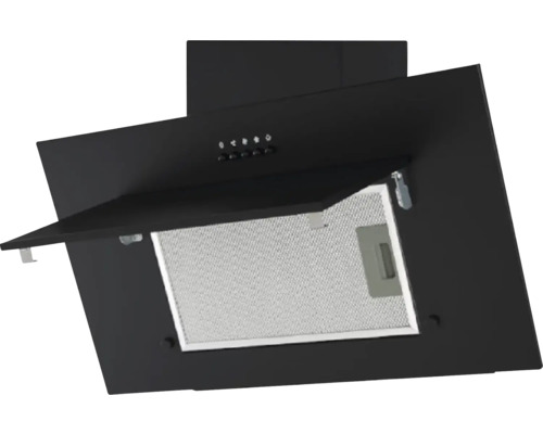 Afzuigkap voor de keuken met geopende klep