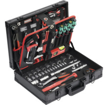 Geopende gereedschapskoffer met diverse gereedschappen