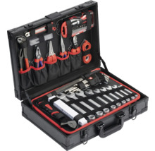 Geopende gereedschapskoffer met diverse gereedschappen