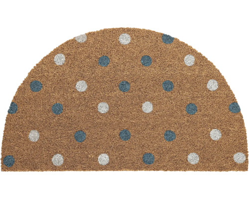 Halfronde kokosmat met stippenpatroon