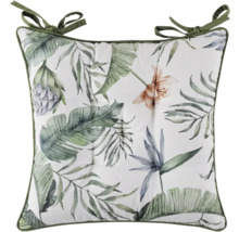Zitkussen met plantenmotief en banden