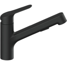 Zwarte keukenkraan met uittrekbare handdouche