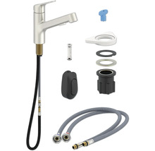 Keukenkraan met montagetoebehoren en flexibele aansluitslangen