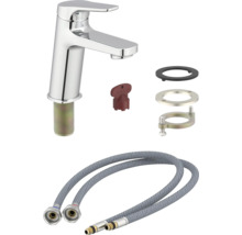 Wastafelkraan met montageaccessoires en flexibele aansluitslangen