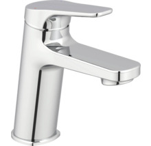 Wastafelkraan van metaal, glanzend oppervlak