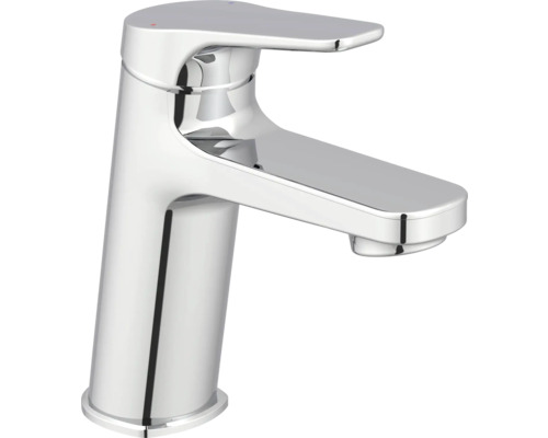 Wastafelkraan van metaal, glanzend oppervlak