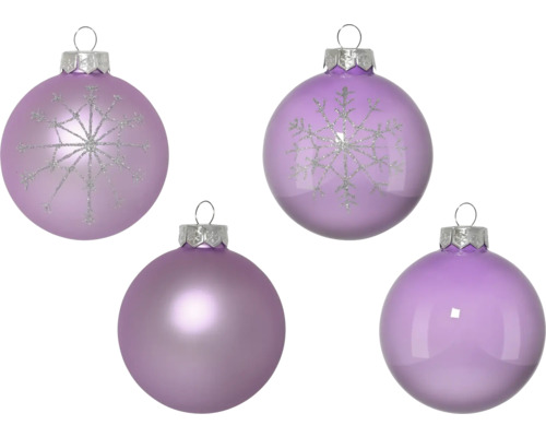 Decoratieve kerstballen met sneeuwvlokpatroon